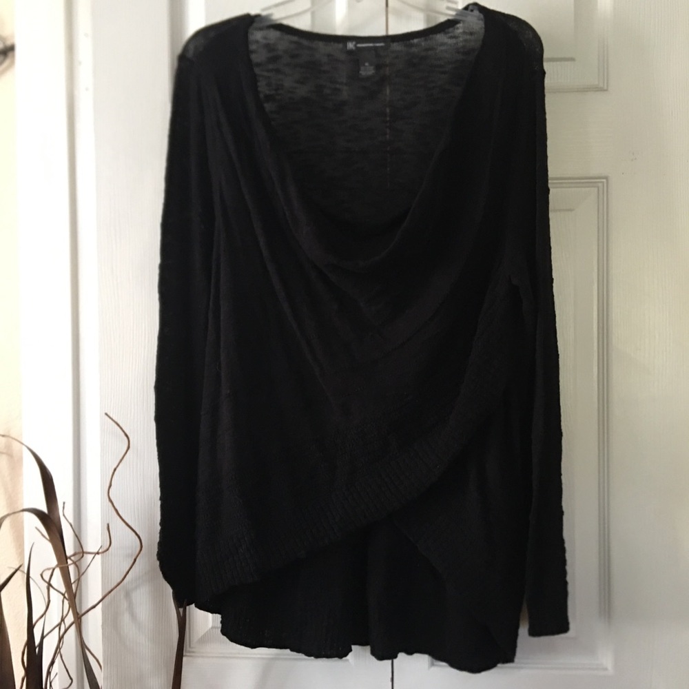 Black cross front sweater